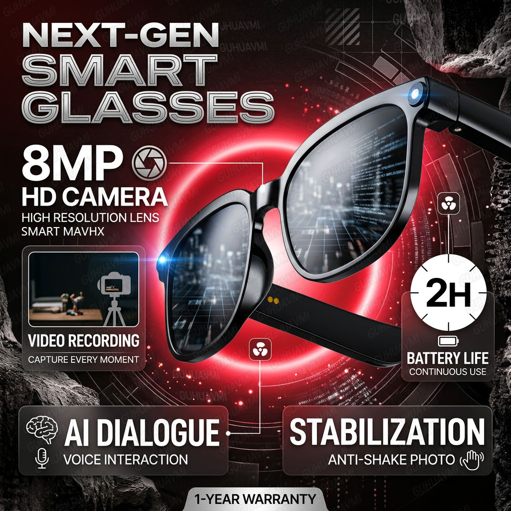 Audio Music Video - Wireless Smart Camera Glasses 1080P HD