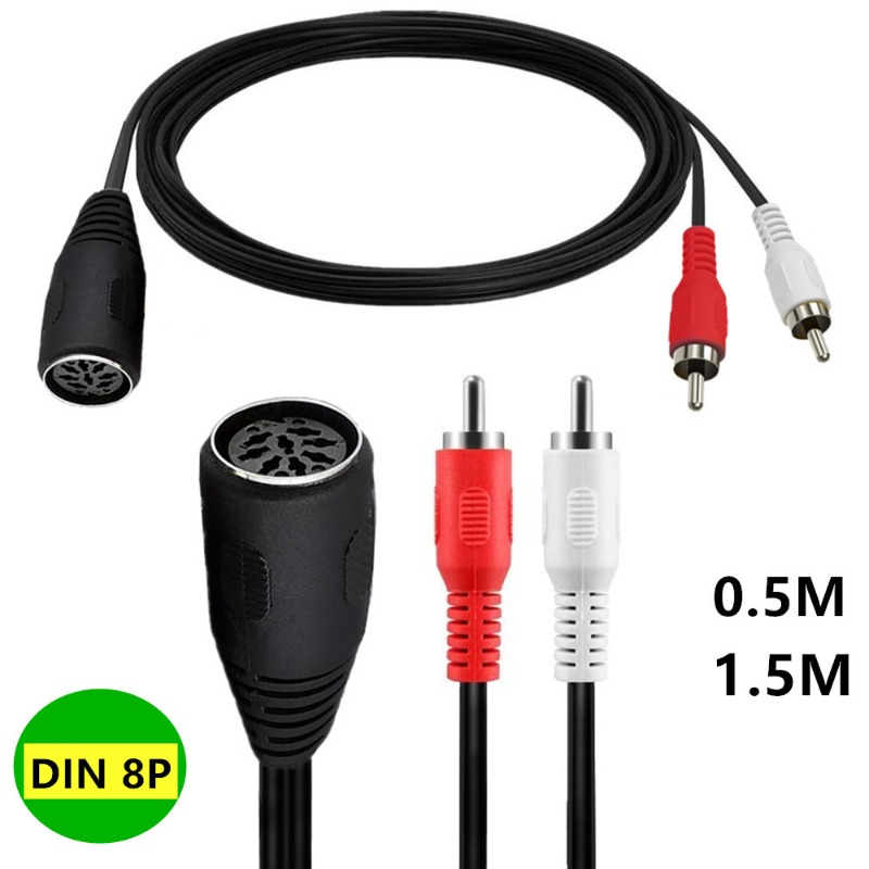 Audio Music Instrumental - Large 8-core DIN 8PIN Female To