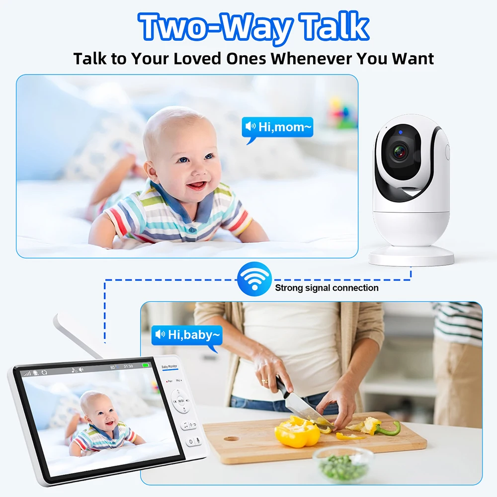 7.0'' Video Baby Monitor 720P  - đánh giá và giá Audio Music Video