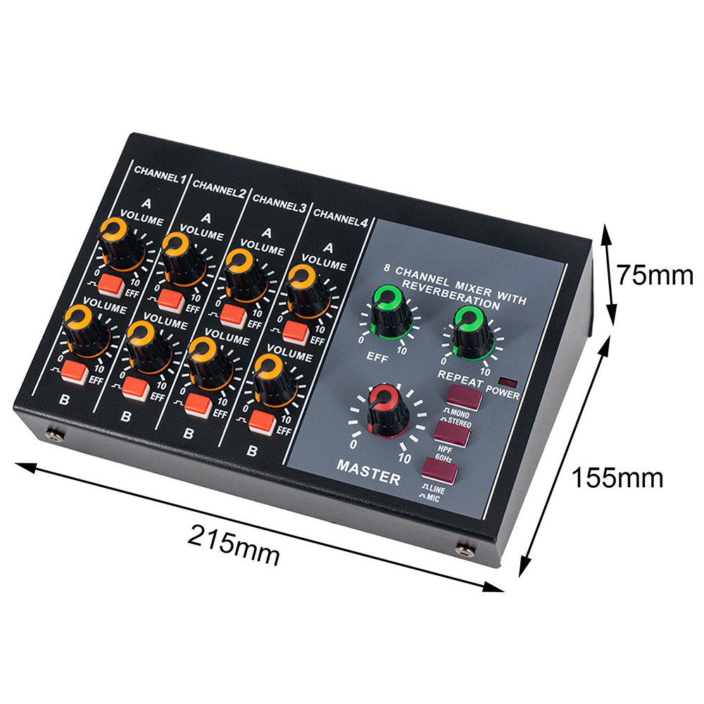 8 Channel Mixer - Mini 8 Compa - đánh giá và giá Audio Music Instrumental