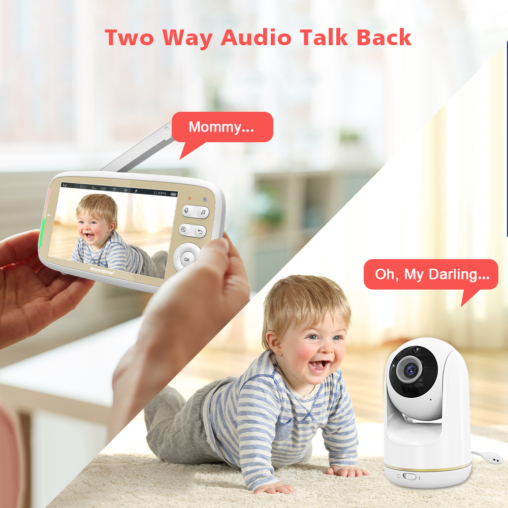 VB803 Baby Monitor 5 Inch 720P - đánh giá và giá Zoom Audio Music