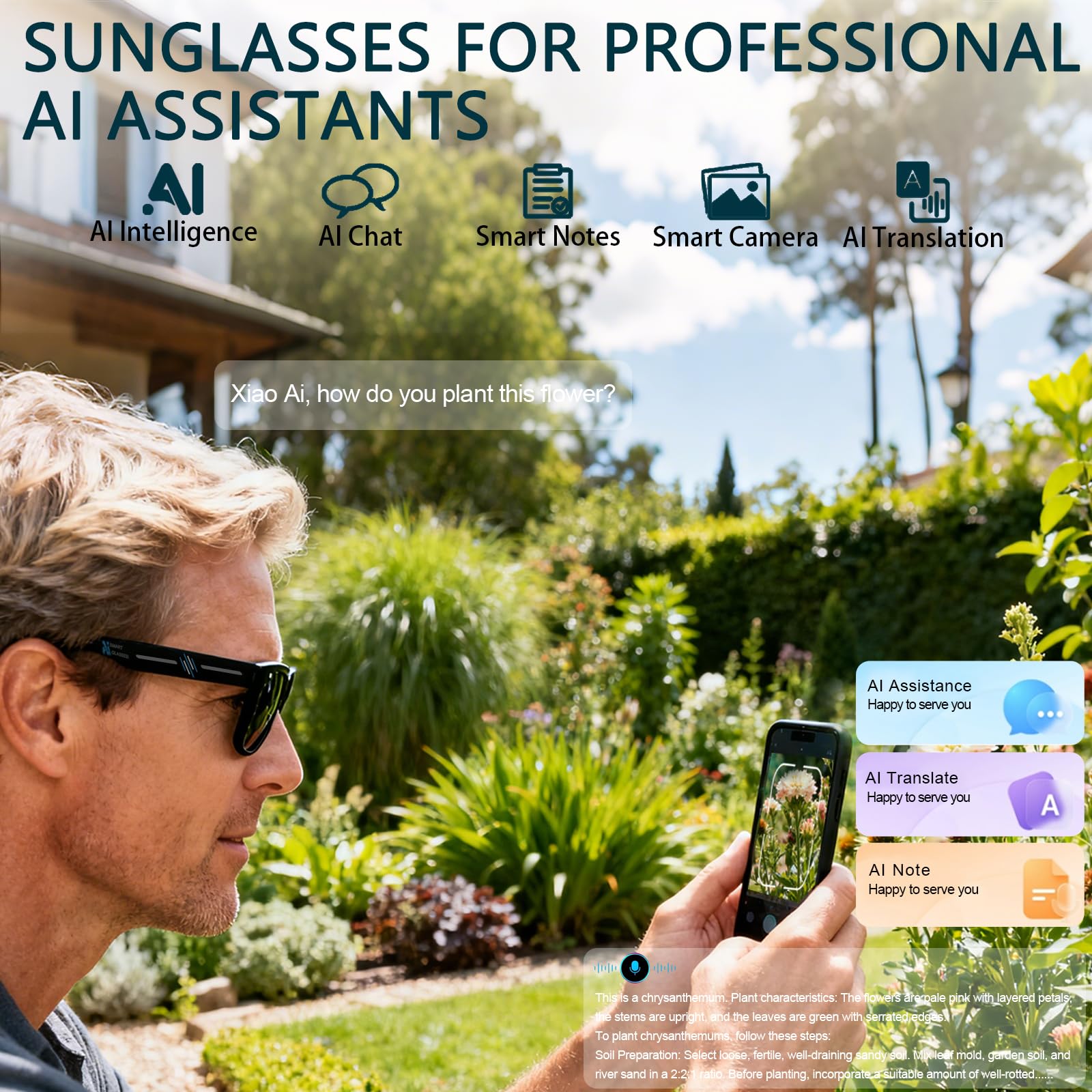 Black Smart Ai Glasses for Men - đánh giá và giá Audio Music Video