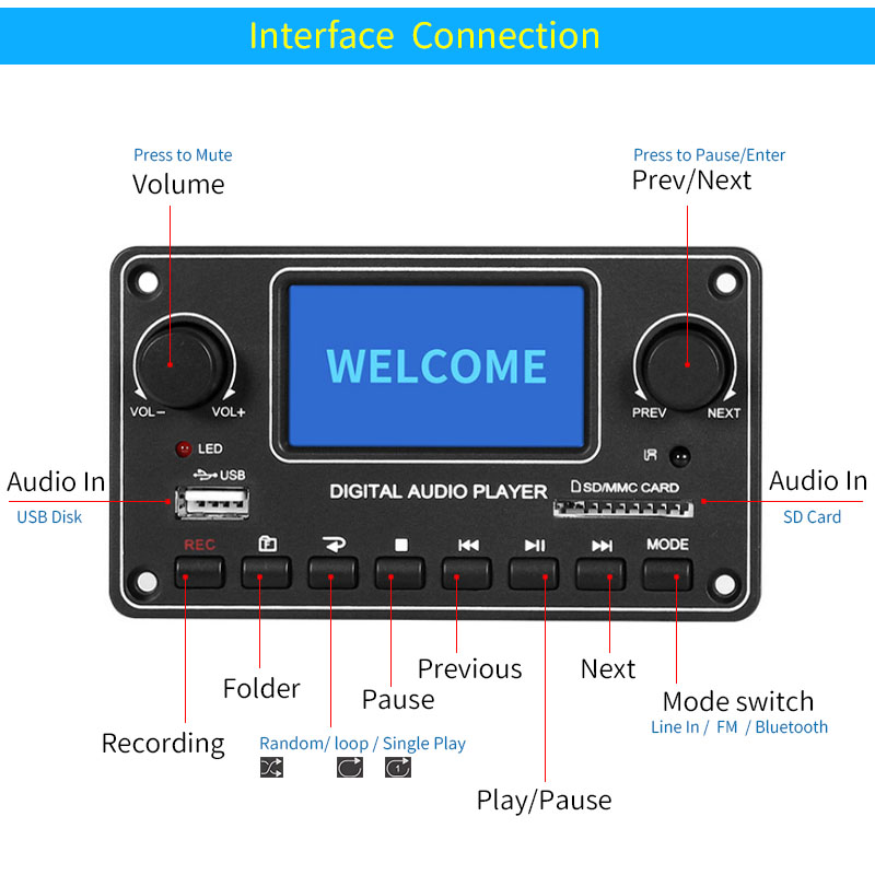 UNISIAN LCD Player Module MP3  - đánh giá và giá Audio Music App