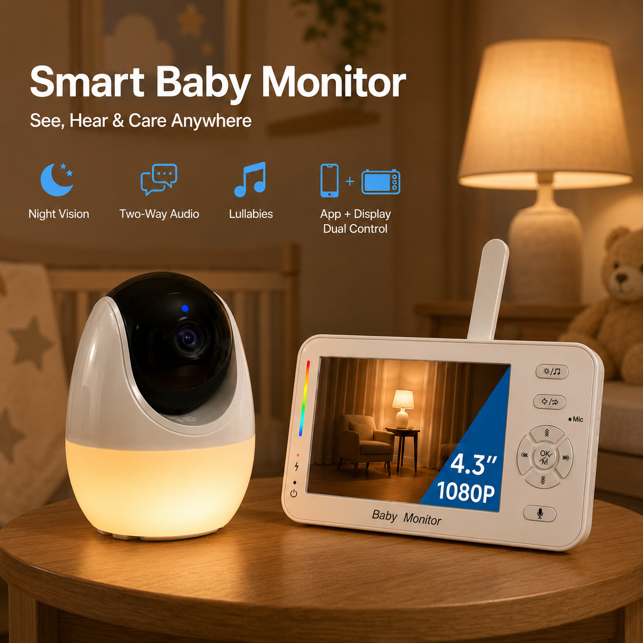 Smart Baby Monitor with Night  - đánh giá và giá Audio Music App