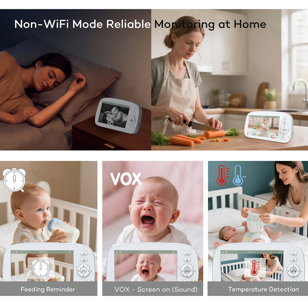 VBABM Baby Monitor Camera Nigh - đánh giá và giá Zoom Audio Music